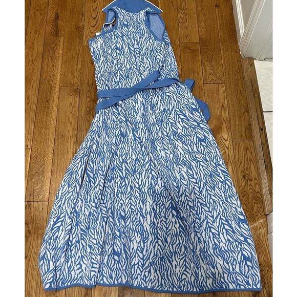 NWT Diane Von Furstenberg for Target Knit‎ Wrap Dress Blue and White size M - Picture 4 of 7